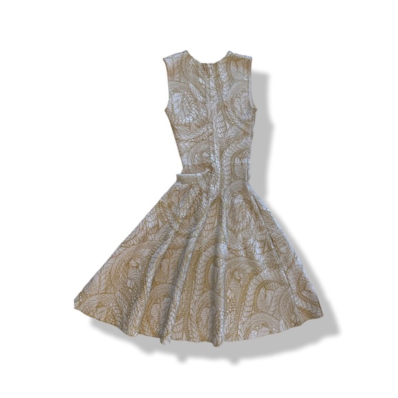 Issa London Gold And White Dress - Picture 3 of 5